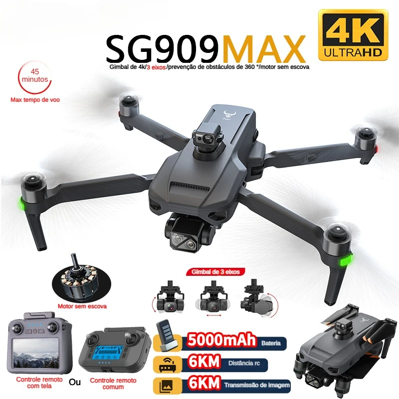 Drone Camera Night Vision - ZLL SG909 SG909MAX Professional Drone With