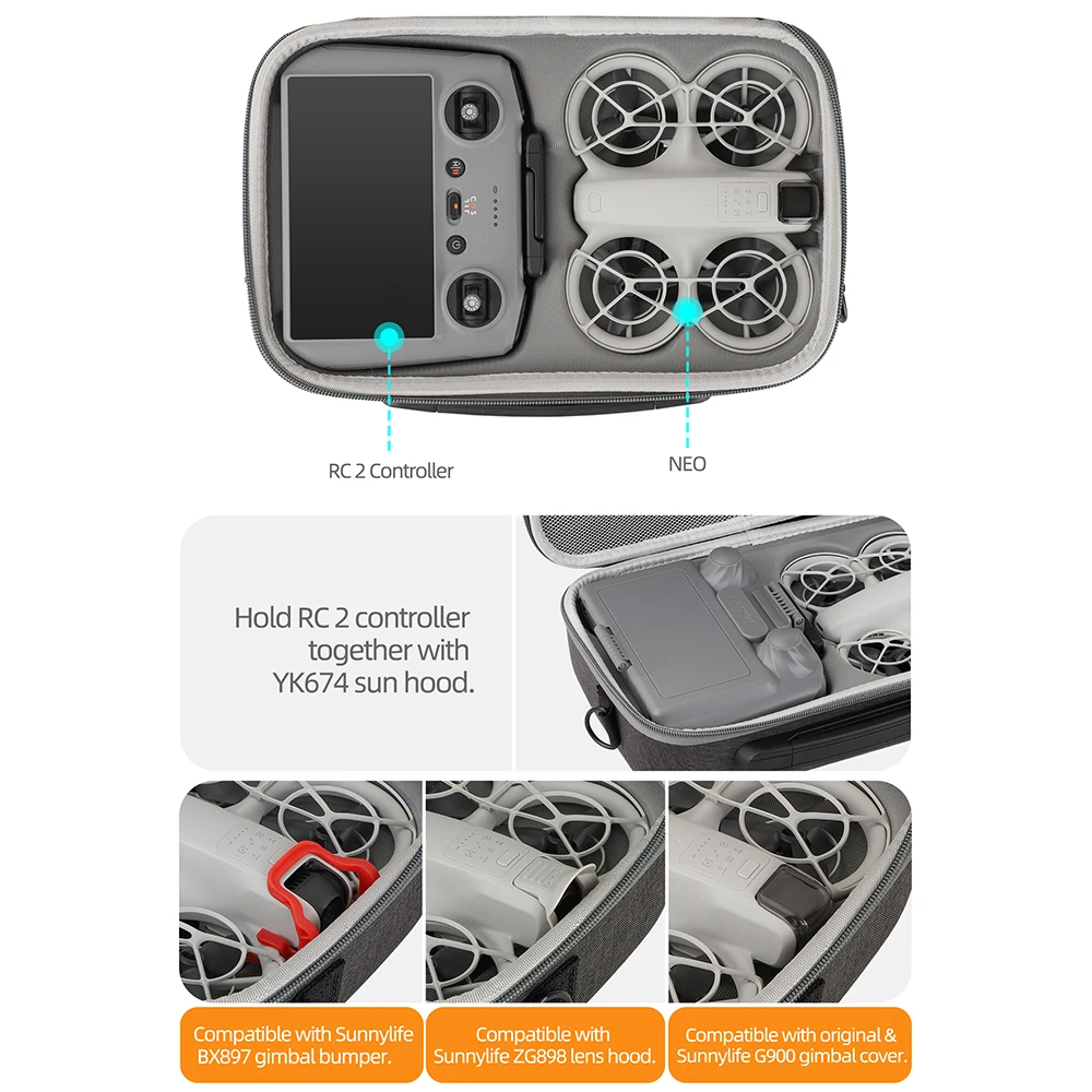 For DJI NEO RC 2 Remote Contro - Drone Camera Case บทวิจารณ์และราคา