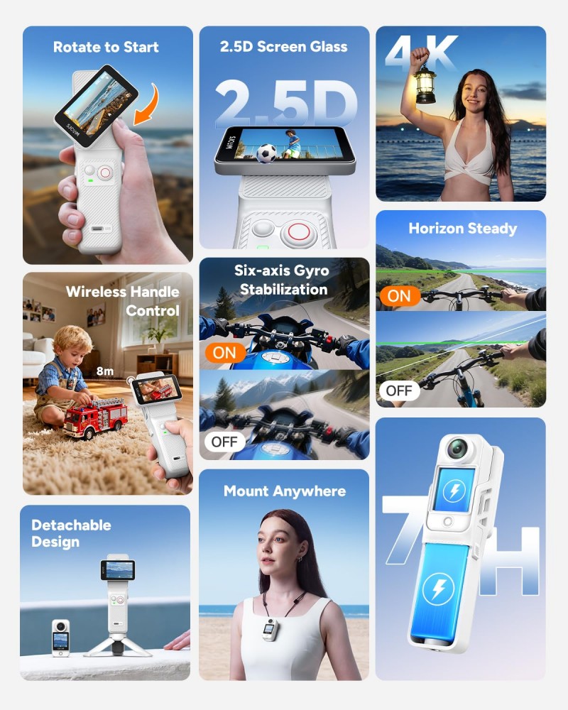 SJCAM New White C400 Pocket Ha - Drone Camera Action บทวิจารณ์และราคา