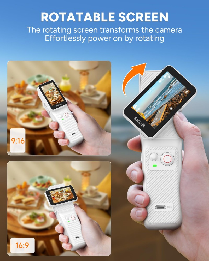 SJCAM New White C400 Pocket Ha - Drone Camera Action บทวิจารณ์และราคา