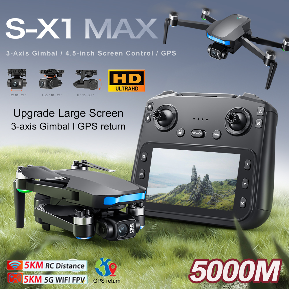New S-X1 MAX Drone GPS 8K Prof - Drone Camera Professional บทวิจารณ์และราคา